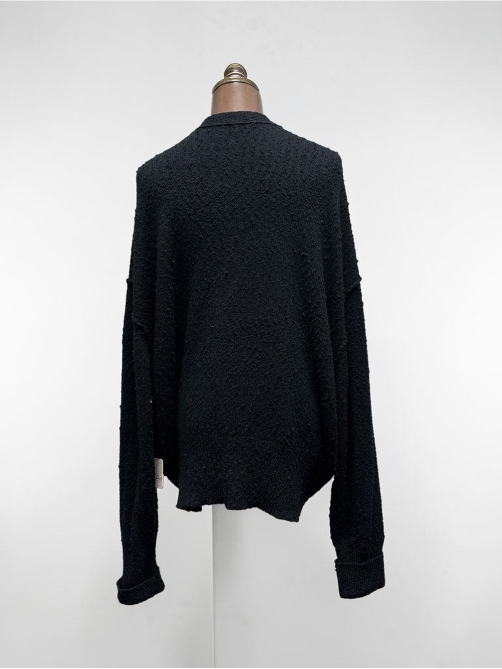 *NWT* Free People Black Textured V-Neck Button Cardigan - Picture 3 of 5
